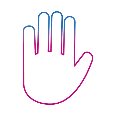 A degraded line hand with stop gestureのイラスト素材