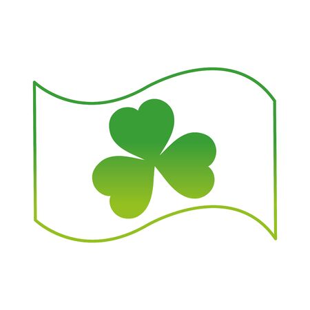 Degraded line nature clover plant inside flag celebration.のイラスト素材