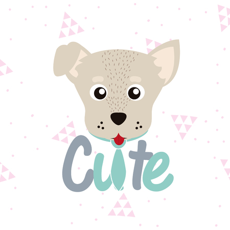 Cute dog cartoon illustrationのイラスト素材