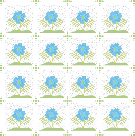 Cute flowers pattern background vector illustration graphic designのイラスト素材