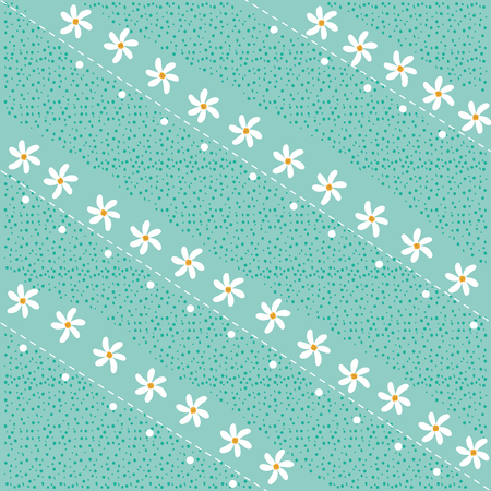 Cute flowers pattern background vector illustration graphic designのイラスト素材