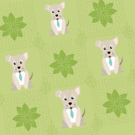 Cute animals pattern backgroundのイラスト素材