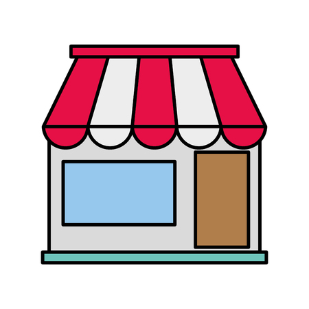 Line color business store sale modern boutiqueのイラスト素材