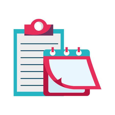 check list document with calendar timeのイラスト素材