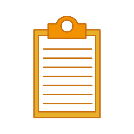 Colored checklist document in the clipboardのイラスト素材