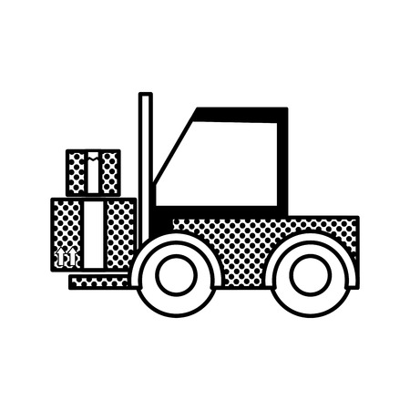 Filling texture forklift transport with boxes package serviceのイラスト素材