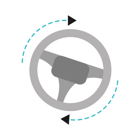 Steering wheel car auto drive directionのイラスト素材