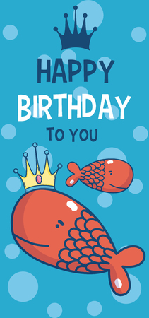 Happy birthday card for kids.のイラスト素材