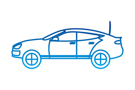 Degraded line car transport with doors and roof designのイラスト素材