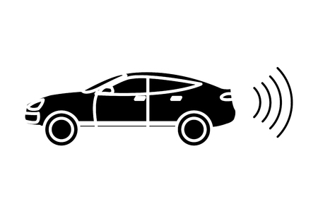 silhouette vehicle transport with speed wheel driveのイラスト素材