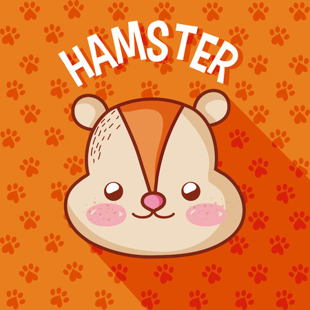 Cute hamster cartoon vector illustration graphic designのイラスト素材