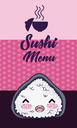 Sushi menu design vector illustration graphic cartoon.のイラスト素材