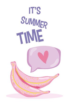 Its summer time card concept vector illustration graphic designのイラスト素材