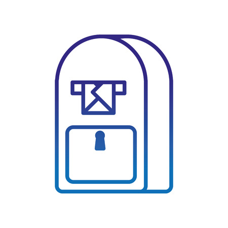 degraded line mailbox correspondence message delivery letter vector illustrationのイラスト素材