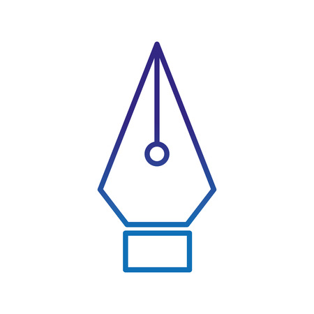 degraded line metal office feather pen tip vector illustrationのイラスト素材