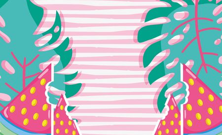 Punchy pastel fruits vector illustration graphic designのイラスト素材