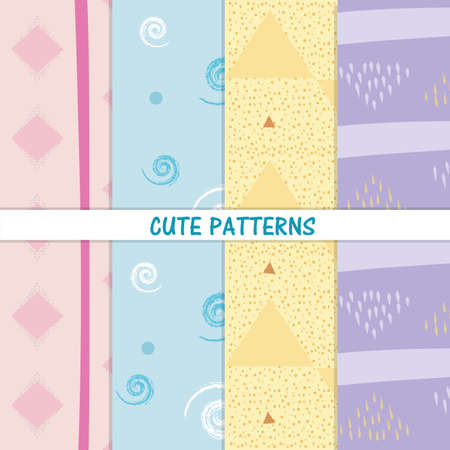 Cute patterns backgrounds vector illustration graphic designのイラスト素材