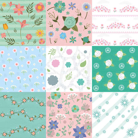Cute patterns backgrounds vector illustration graphic design vector illustration graphic designのイラスト素材