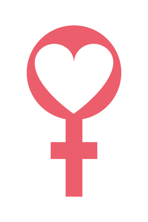 color woman sex sign with heart design vector illustrationのイラスト素材