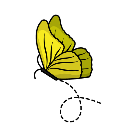 nice butterfly insect animal flying vector illustrationのイラスト素材