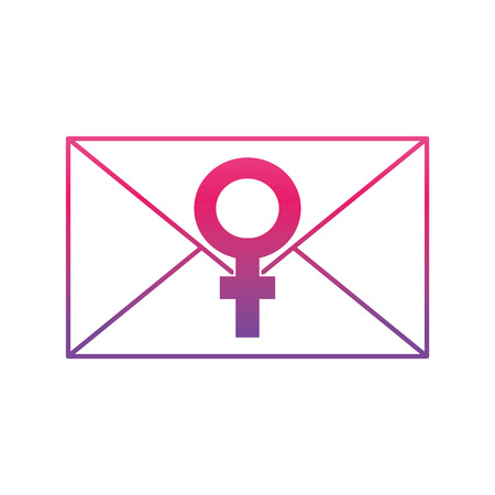 Degraded line card to women's day celebration with female signのイラスト素材