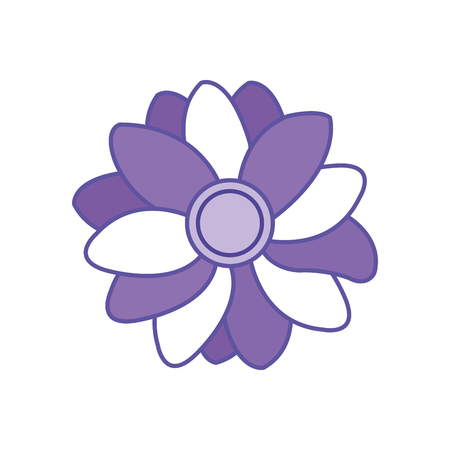 Duo color nice flowers with petals decoration designのイラスト素材