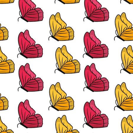 Cute colorful butterfly  background illustrationのイラスト素材