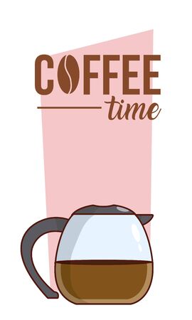 Coffee time concept cartoon vector illustration graphic designのイラスト素材