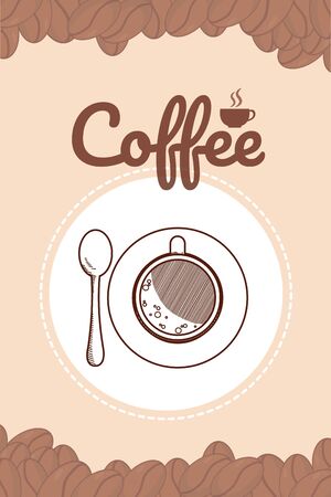 Hand drawing coffee card vector illustration graphic designのイラスト素材