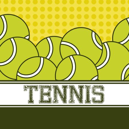 Tennis sport balls vector illustration graphic designのイラスト素材