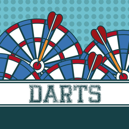 Darts sport concept vector illustration graphic designのイラスト素材