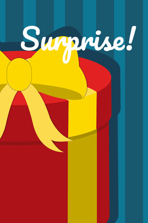 Gift box surprise cardのイラスト素材