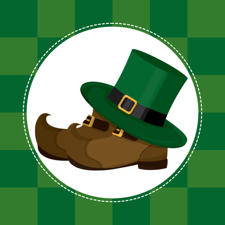 Elf hat with shoes St patricks dayのイラスト素材