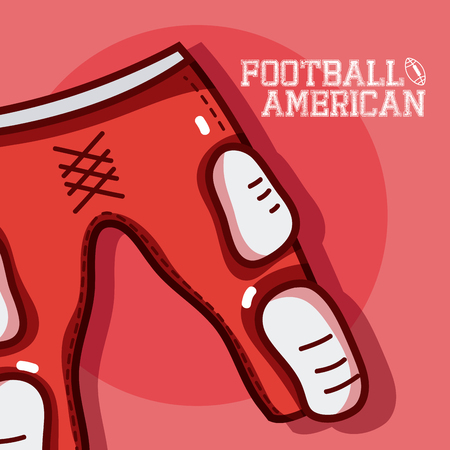 American football pants vector illustration graphic designのイラスト素材
