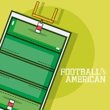 American football field vector illustration graphic designのイラスト素材