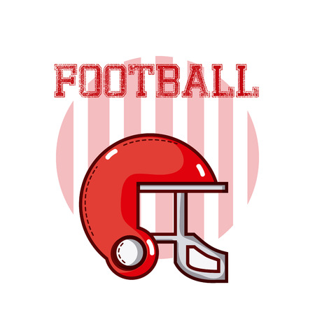 American football red designのイラスト素材