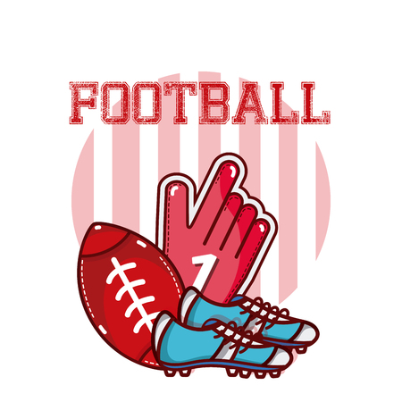 American football equipmentのイラスト素材