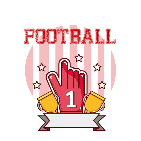 Football trophy cupsのイラスト素材