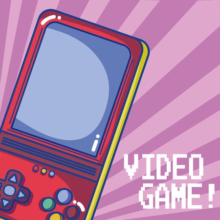 Retro portable videogameのイラスト素材