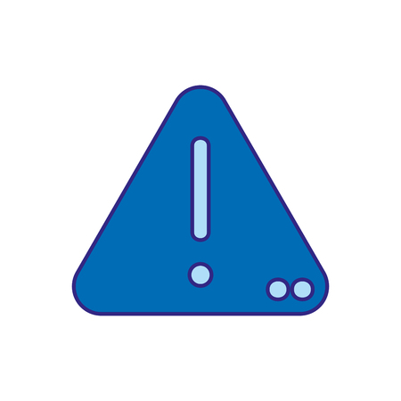 duo color exclamation sign emblem to danger attention Vector illustration.のイラスト素材