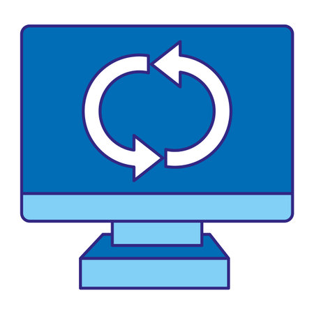duo color screen computer technology with loading symbolのイラスト素材