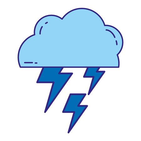 duo color cloud with thunders weather to electry raysのイラスト素材