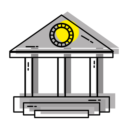 moved color economy bank finance with currency moneyのイラスト素材