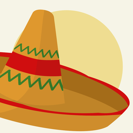 Mexican hat cartoon vector illustrationのイラスト素材