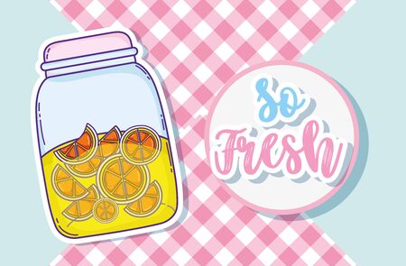 So fresh summer juice cartoon vector illustration graphic designのイラスト素材