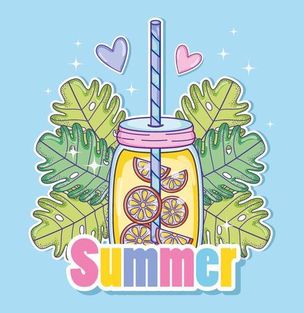 Hello summer cartoons vector illustration graphic designのイラスト素材