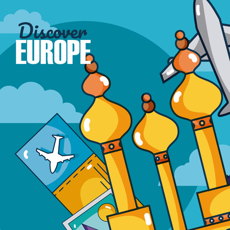Travel and discover europe vector illustration graphic designのイラスト素材
