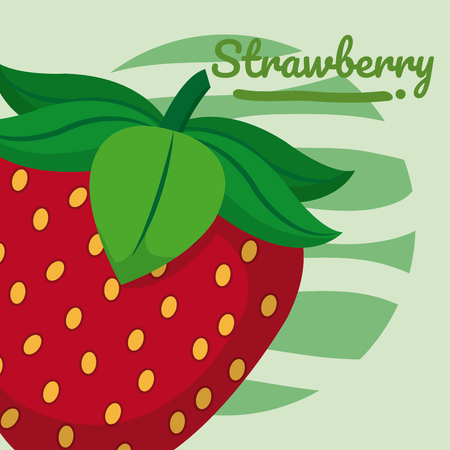 Strawberry fruit cartoon vector illustration graphic designのイラスト素材