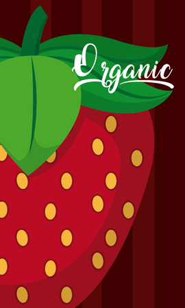Strawberry fruit cartoon vector illustration graphic designのイラスト素材