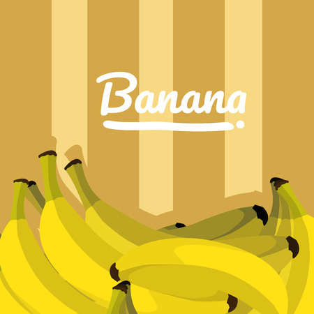 Sweet bananas fruit template vector illustrationのイラスト素材
